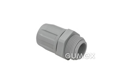 AD-K 180 M, für Rohrschützer 10mm, Außengewinde M12x1,5, IP54, PP, -10°C/+110°C, grau, 